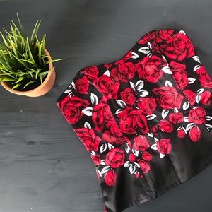 White House Black Market Floral Bustier